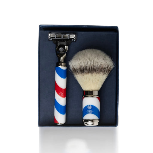 Antica Barberia Mondial US Barbiere Special Collection Brush & Razor Set Brush + Razor Set Dark Slate Gray Mach3