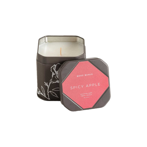 Rosy Rings Accent Tin Candle - Spicy Apple Signature Tin Candle Rosy Brown