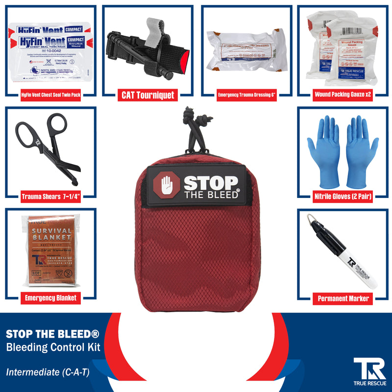 True Rescue STOP THE BLEED Kit Bleeding Control Kit Dark Slate Gray Intermediate (C-A-T® Gen 7) / Black