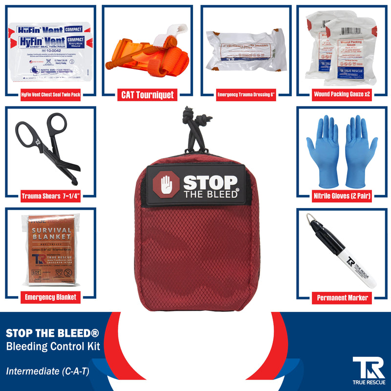 True Rescue STOP THE BLEED Kit Bleeding Control Kit Dark Slate Gray Intermediate (C-A-T® Gen 7) / Orange