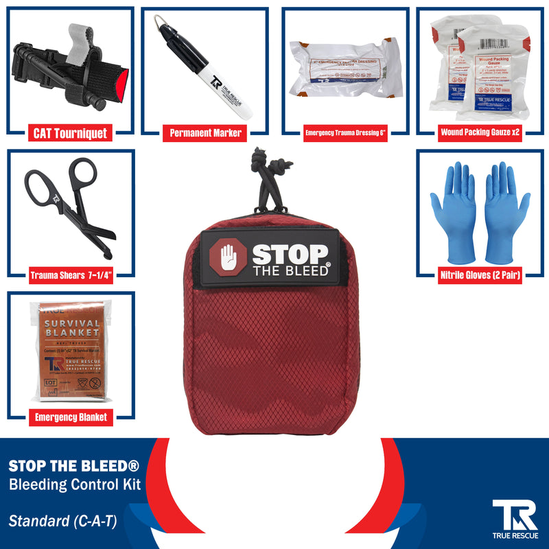 True Rescue STOP THE BLEED Kit Bleeding Control Kit Midnight Blue Standard (C-A-T® Gen 7) / Black