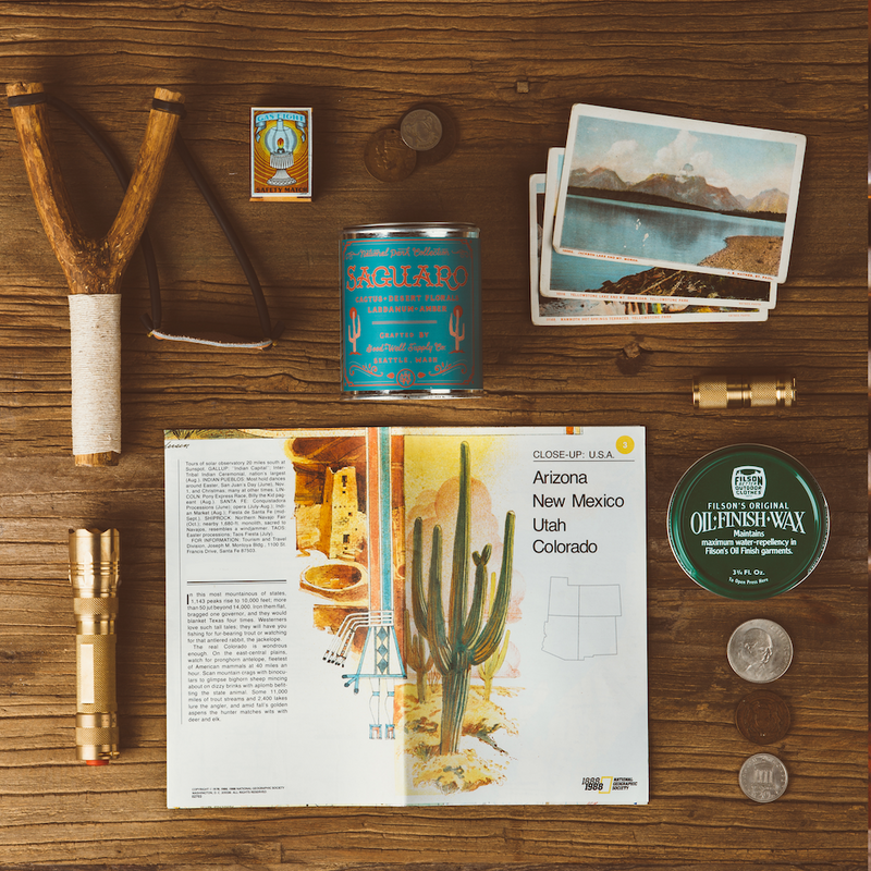 Good & Well Supply Co Saguaro National Park Candle Candles Dark Olive Green Half Pint / 8oz / Cotton Wick,Pint / 14oz / Cotton Wick