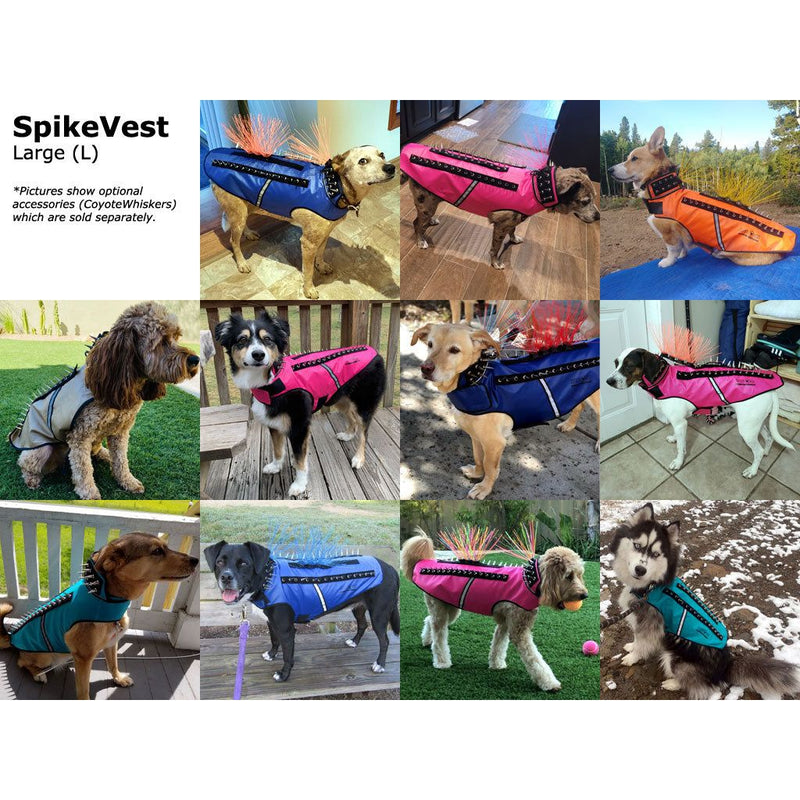 CoyoteVest SpikeVest Vest White Smoke Mini / Red,Mini / Yellow,Mini / Neon Pink,Mini / Turquoise,Mini / Royal Blue,Mini / Texas Tan,Mini / Fluorescent Orange,Extra Small / Red,Extra Small / Yellow,Extra Small / Neon Pink,Extra Small / Turquoise,Extra Small / Royal Blue,Extra Small / Texas Tan