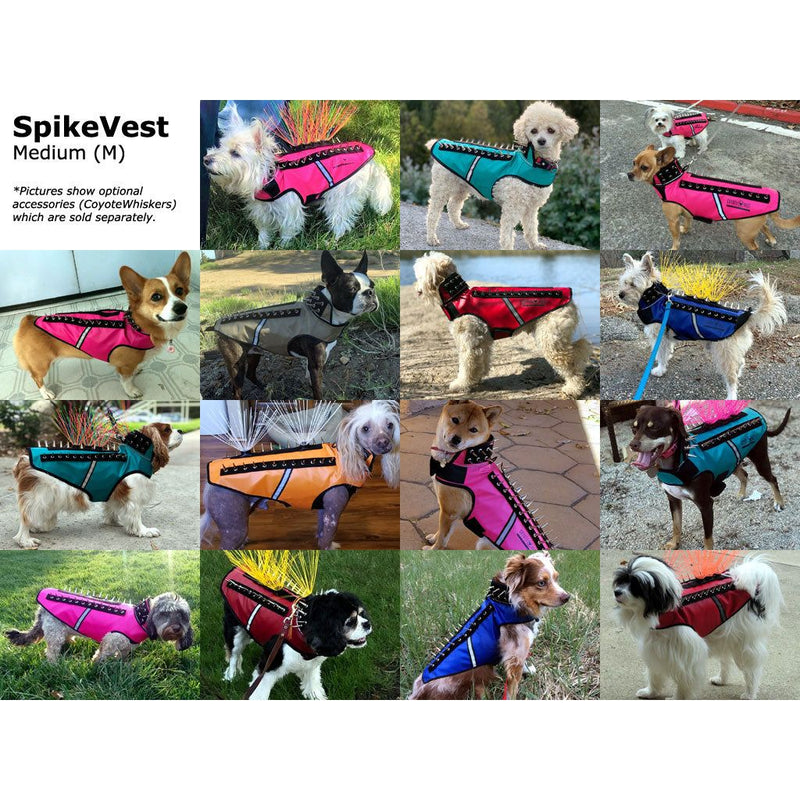 CoyoteVest SpikeVest Vest White Smoke Mini / Red,Mini / Yellow,Mini / Neon Pink,Mini / Turquoise,Mini / Royal Blue,Mini / Texas Tan,Mini / Fluorescent Orange,Extra Small / Red,Extra Small / Yellow,Extra Small / Neon Pink,Extra Small / Turquoise,Extra Small / Royal Blue,Extra Small / Texas Tan