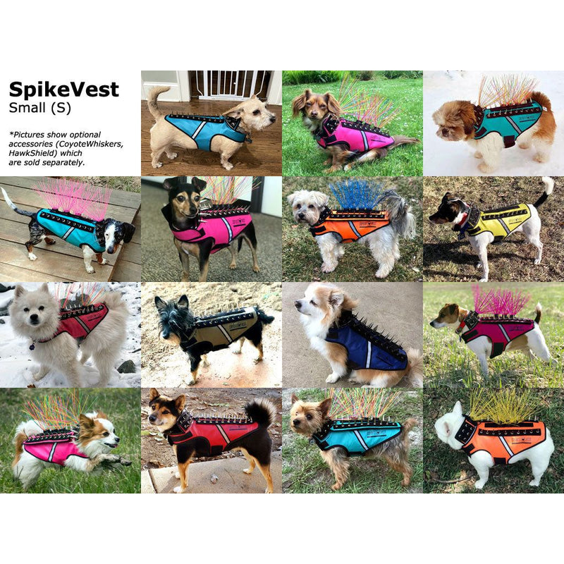 CoyoteVest SpikeVest Vest White Smoke Mini / Red,Mini / Yellow,Mini / Neon Pink,Mini / Turquoise,Mini / Royal Blue,Mini / Texas Tan,Mini / Fluorescent Orange,Extra Small / Red,Extra Small / Yellow,Extra Small / Neon Pink,Extra Small / Turquoise,Extra Small / Royal Blue,Extra Small / Texas Tan