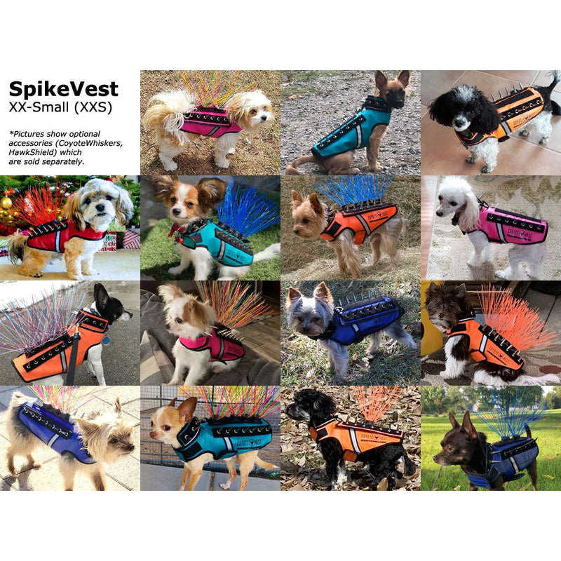 CoyoteVest SpikeVest Vest White Smoke Mini / Red,Mini / Yellow,Mini / Neon Pink,Mini / Turquoise,Mini / Royal Blue,Mini / Texas Tan,Mini / Fluorescent Orange,Extra Small / Red,Extra Small / Yellow,Extra Small / Neon Pink,Extra Small / Turquoise,Extra Small / Royal Blue,Extra Small / Texas Tan