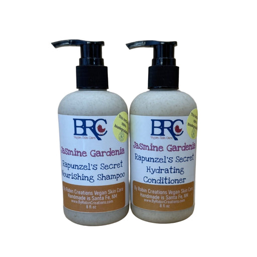 By Robin Creations Rapunzel's Secret Liquid Shampoo & Conditioner Set Hair, Brows & Eyelashes White Smoke Lemongrass Eucalyptus / 1 Set 8 oz Biodegradable Pump Bottles,Jasmine-Gardenia / 1 Set 8 oz Biodegradable Pump Bottles,Lavender-Pine / 1 Set 8 oz Biodegradable Pump Bottles,Coconut & Vanilla / 1 Set 8 oz Biodegradable Pump Bottles,Frosty Balsam Pine / 1 S