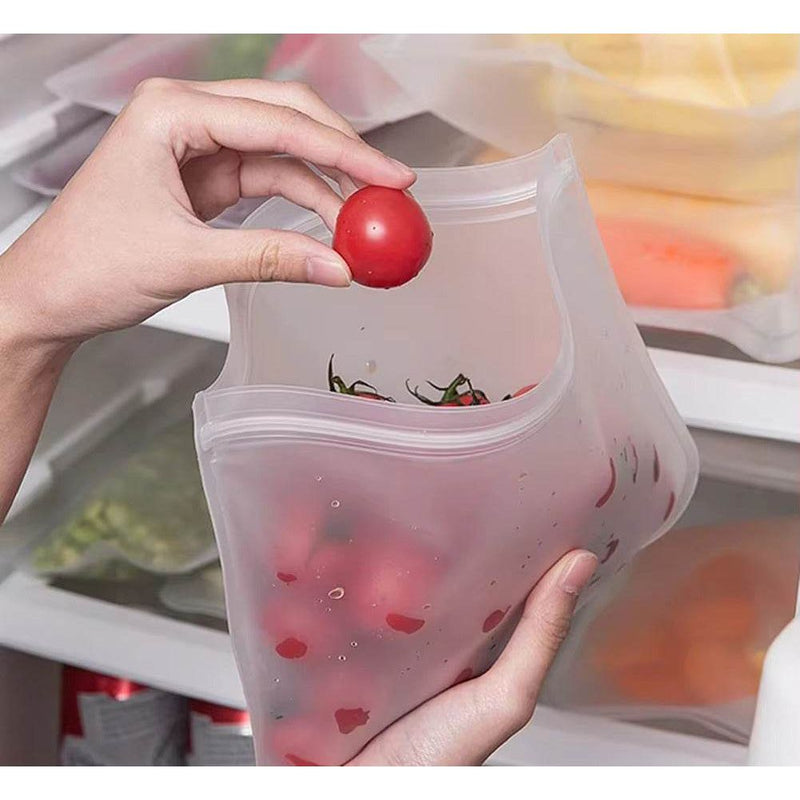 SmartPursue™ Silicone Food Storage Containers – Stand-Up Zip-Shut Bags Food Storage Dark Gray 5Pcs / S (21.5x11.5cm),5Pcs / M (21.5x18cm),5Pcs / L (28cmX27cm),10Pcs / S (21.5x11.5cm),10Pcs / M (21.5x18cm),10Pcs / L (28cmX27cm)