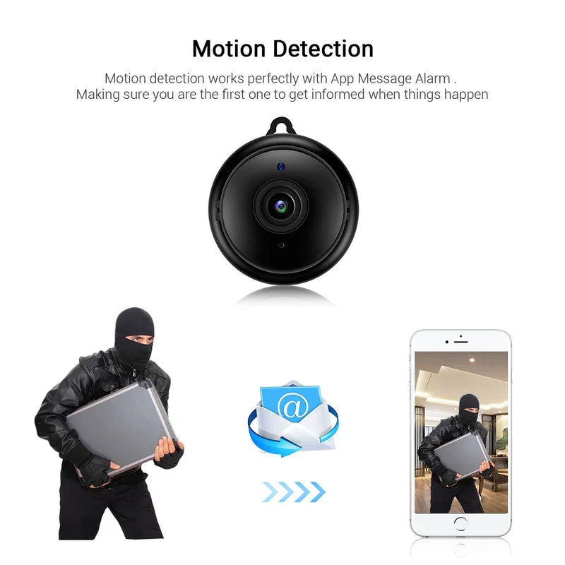 SmartPursue™ Mini WiFi Indoor Security Camera Mini Camera White Smoke With 16G Card,With 32G Card,With 64G Card,With 128G Card,ONLY Camera