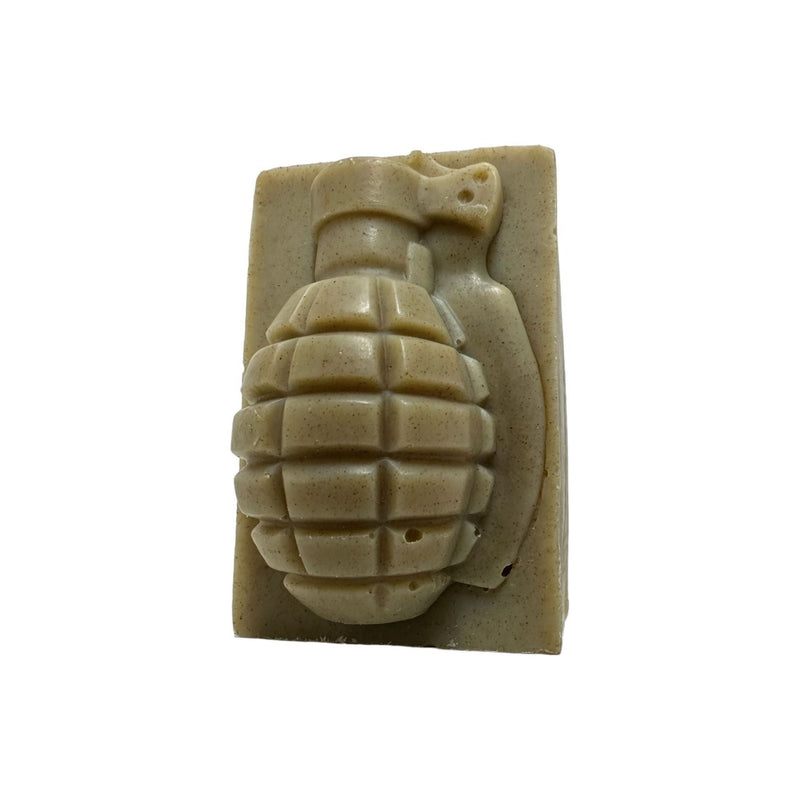 kbarsoapco Salt Dog Natural Grenade Soap (Tea Tree, Exfoliant) Dim Gray