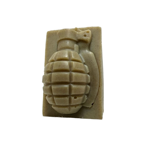 kbarsoapco Salt Dog Natural Grenade Soap (Tea Tree, Exfoliant) Dim Gray