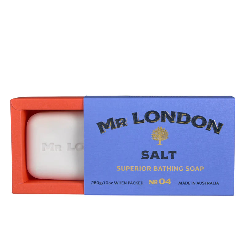 Mr London Mr London Salt No 04 Superior Bathing Soap for Men 280g/10oz Bath Soap Cornflower Blue