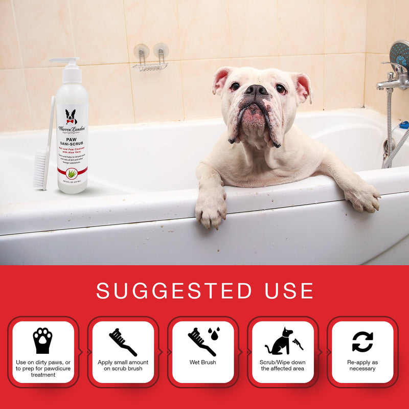 Warren London Paw Sani-Scrub - Paw and Nail Cleanser Spa Product Light Gray