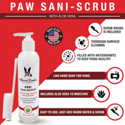 Warren London Paw Sani-Scrub - Paw and Nail Cleanser Spa Product White Smoke