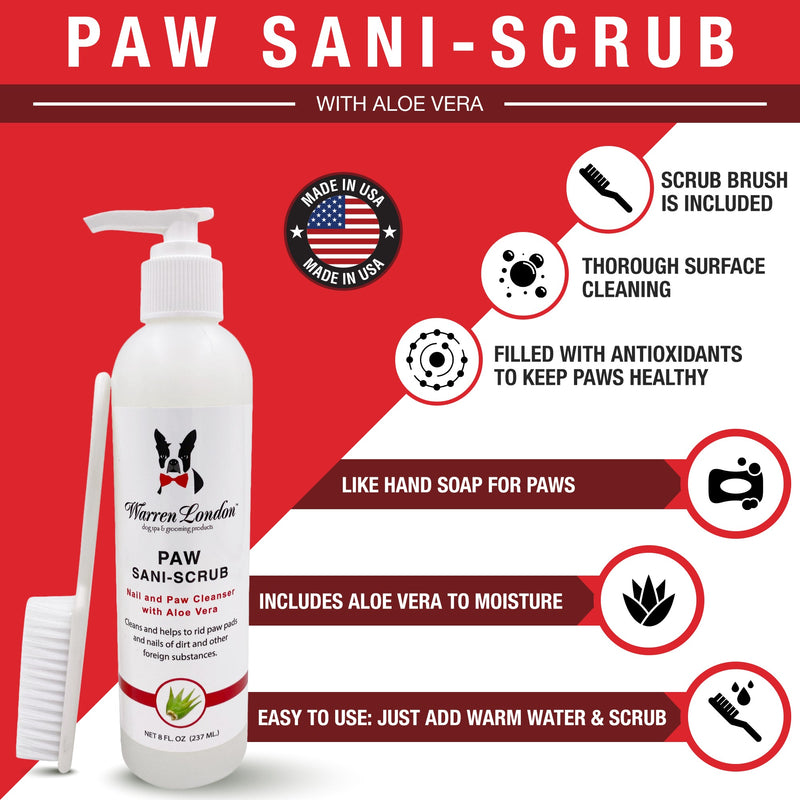 Warren London Paw Sani-Scrub - Paw and Nail Cleanser Spa Product White Smoke