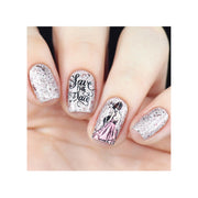 UberChic Beauty Elements of Love Stamping Plate Light Gray