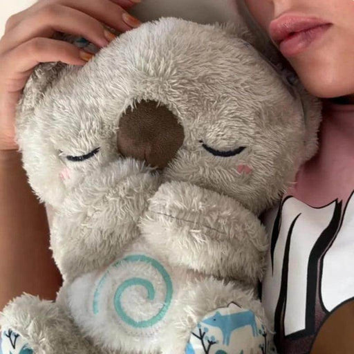 SmartPursue™ Anxiety Relief sleeping Koala Breathing Plush Toy Plush Toys Rosy Brown Light Gray 1Pcs