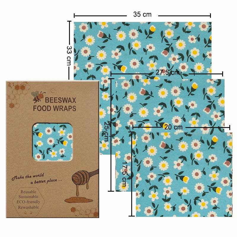SmartPursue™ Eco-Friendly Reusable Food Wraps beeswax food wraps White Smoke 1 Set 3 sizes No.020