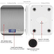 SmartPursue™ Kitchen Digital Food Scale Kitchen Scale White Smoke 1g 10kg