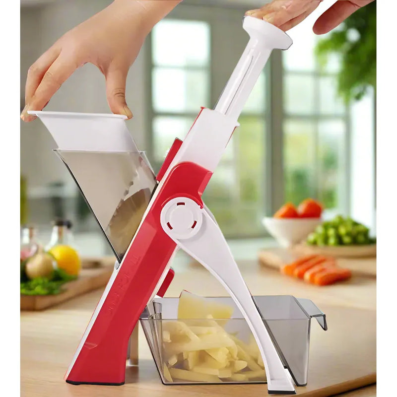 SmartPursue™ 15-in-1 Vegetable Chopper and Slicer Kitchen Slicers White Smoke Red