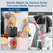 SmartPursue™ Vacuum Sealing Machine Mason Jar Vacuum Sealer Electric Vacuum Sealing Machine Kit Light Gray Black,White
