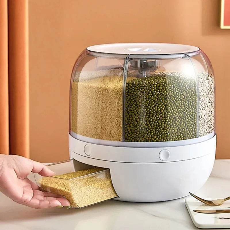 SmartPursue™ 360° Rotatable Grain Dispenser Grain Dispenser Dark Salmon WHITE