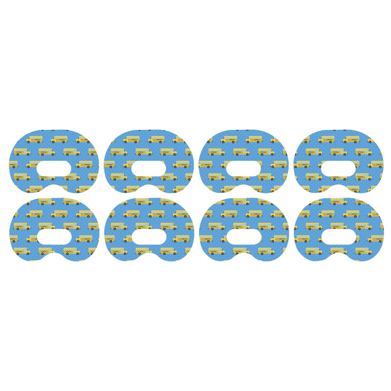 Peelz School Bus Medtronic Guardian Connect Patch Tape - Pump Peelz Patch Medical Tape White Smoke 4-Pack Medtronic CGM Tape