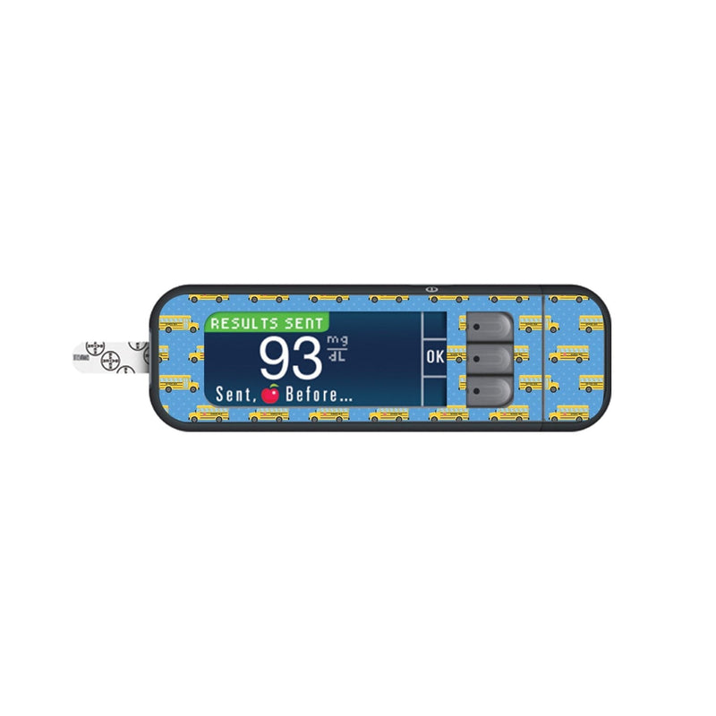 Peelz School Bus Sticker for Bayer Contour Next Glucometer Peelz/Stickers White Smoke