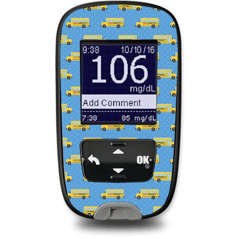 Peelz School Bus Sticker for the Accu-Chek Guide Glucometer Peelz/Stickers White Smoke