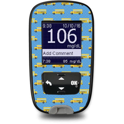Peelz School Bus Sticker for the Accu-Chek Guide Glucometer Peelz/Stickers White Smoke