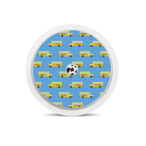 Peelz School Bus for Freestyle Libre 2 Peelz/Stickers White Smoke Sensor Only