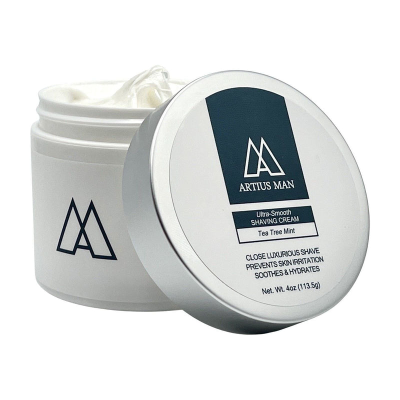 Artius Man Tea Tree Mint Ultra-Smooth Shaving Cream Light Gray