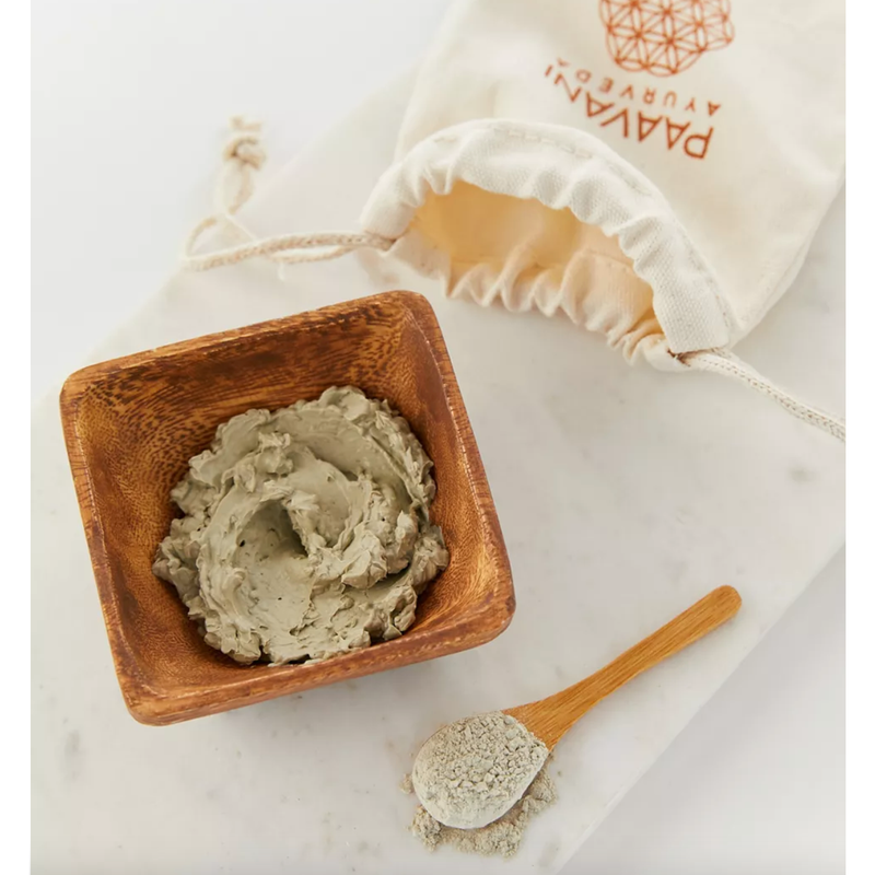 Paavani Ayurveda Facial Bowl & Spoon | Eco-Friendly Ayurvedic Skincare Tool simple Light Gray