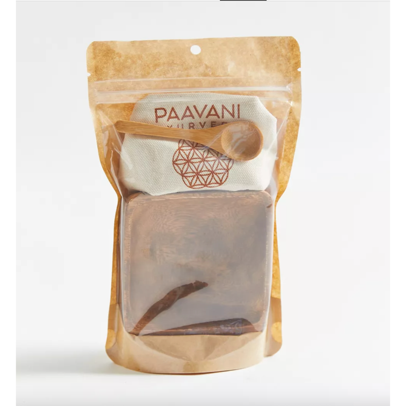 Paavani Ayurveda Facial Bowl & Spoon | Eco-Friendly Ayurvedic Skincare Tool simple Beige