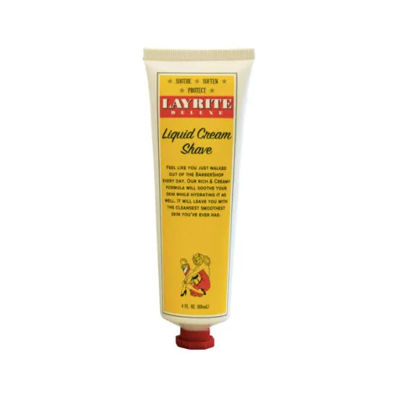 Layrite Layrite Deluxe Liquid Cream Shave 4oz Shaving Cream White Smoke