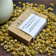 Soaplandia Soap Store Goat Milk & Olive Oil Bar Soap with Chamomile, Unscented Lavender