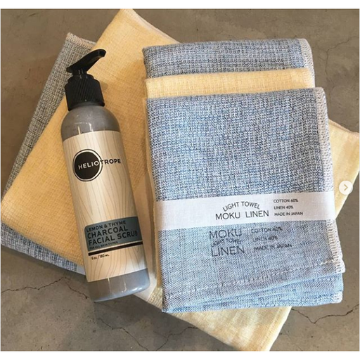Heliotrope San Francisco Lemon & Thyme Charcoal Face Scrub Facial Cleanser Dim Gray 6 oz,2 oz