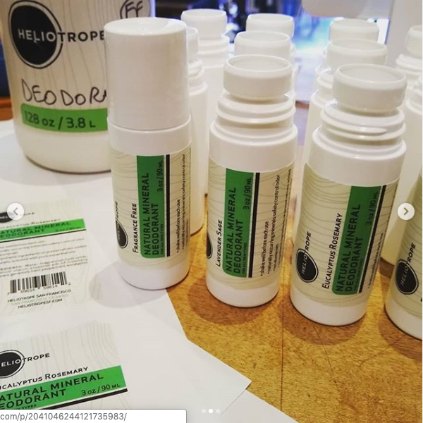 Heliotrope San Francisco Natural Mineral Deodorant Deodorant Gray Fragrance Free,Eucalyptus Rosemary,Lavender Sage,Rose Clove,Other (specify in order notes)