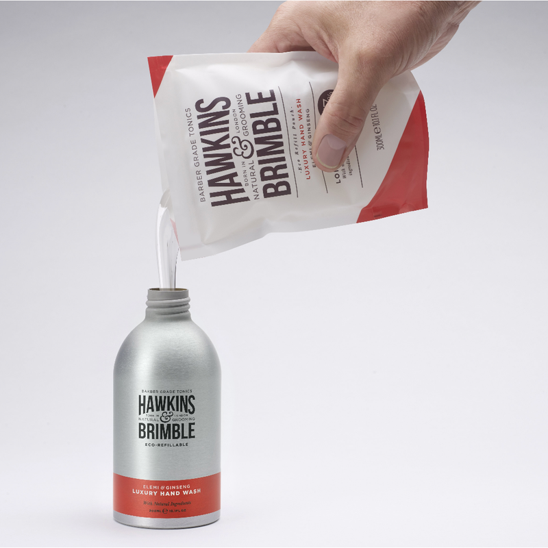 Hawkins & Brimble COM Luxury Hand Wash Eco-Refillable 10.1 fl oz Light Gray