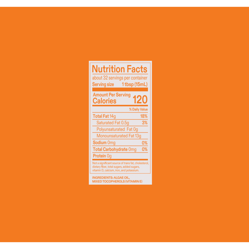 Algae Cooking Club Algae Cooking Oil Oil Dark Orange 1 Bottle,2 Bottles,4 Bottles