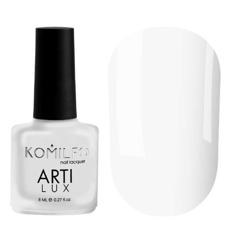 nbmsupply KOMILFO ARTILUX 001 NAIL POLISH (WHITE, ENAMEL), 8 ML 222001 White Smoke