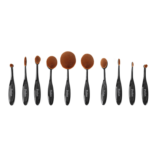 Prolux Cosmetics Oval Deluxe Brush Set Brush Set Dark Slate Gray
