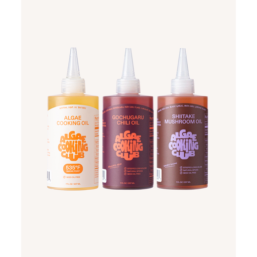 Algae Cooking Club Chef Squeeze Trio Oil White Smoke 3 Bottles
