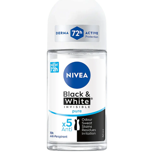 Nivea Nivea Black & White Invisible pure Antiperspirant 72 H, 50ml Deodorant White Smoke