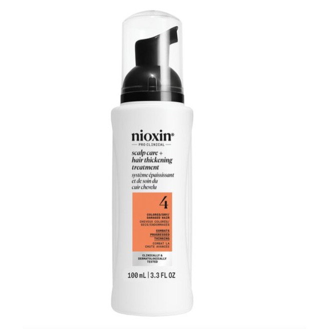 Nioxin Nioxin Pro Clinical 4 Color/Dry/Damage Hair Scalp Care + Hair Thickening Treatment 3.3 Oz Hair Loss Treatments White Smoke