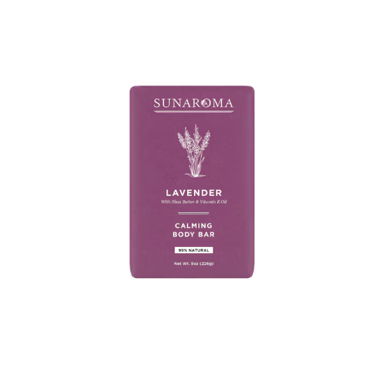 Sunaroma Sunaroma Lavender With Shea Butter & Vitamin E Oil Soap Bar 8 Oz Bath & Body Dim Gray
