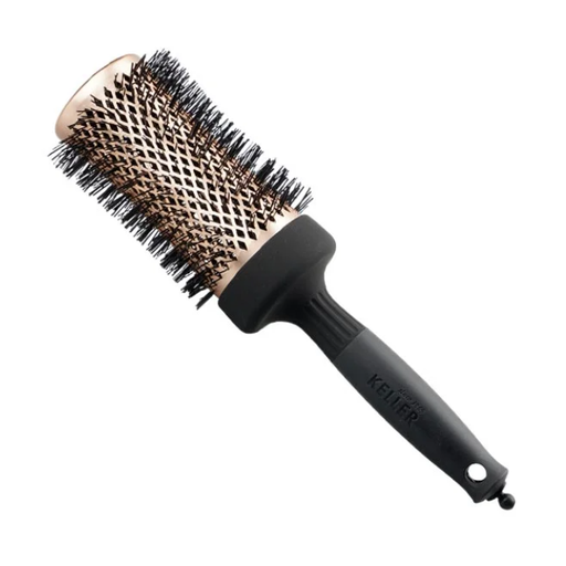 Keller Haarbürsten Keller Copper-Line 53mm Tourmalin & Ionic 53mm Ceramic Curler Hairbrush White Smoke