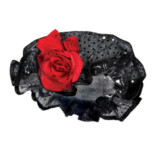 LA Infulgence LA Indulgence Shower Cap Black & Red Bath & Body White Smoke