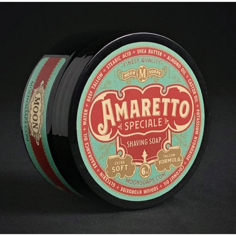 Moon Soaps Moon Soaps Amaretto Speciale Shaving Soap 6 Oz Shave Cream Black