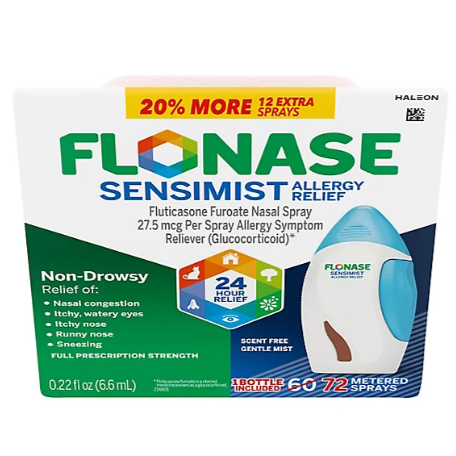 Flonase Flonase Sensimist 24hr Allergy Relief Nasal Spray, Scent-Free, 72 Sprays 6.6ml Health & Beauty Lavender